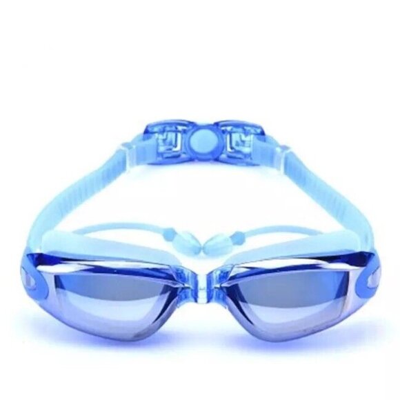 Adult Swim Goggles Adjustable Waterproof Anti-Fog UV Swimming Glasses + Ear Plug - Picture 1 of 4